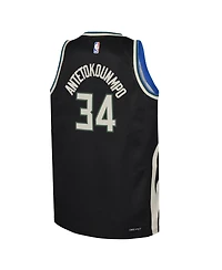 Big Boys Jordan Giannis Antetokounmpo Black Milwaukee Bucks Swingman Jersey - Statement Edition