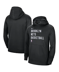 Men's and Women's Nike Black Brooklyn Nets 2023/24 Performance Spotlight On-Court Practice Pullover Hoodie