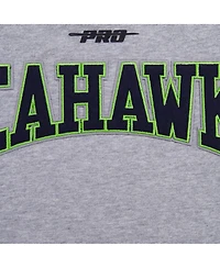 Men's Pro Standard Heather Gray Seattle Seahawks Crest Emblem Pullover Sweatshirt