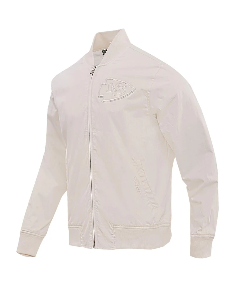 Men's Pro Standard Cream Kansas City Chiefs Neutral Full-Zip Jacket