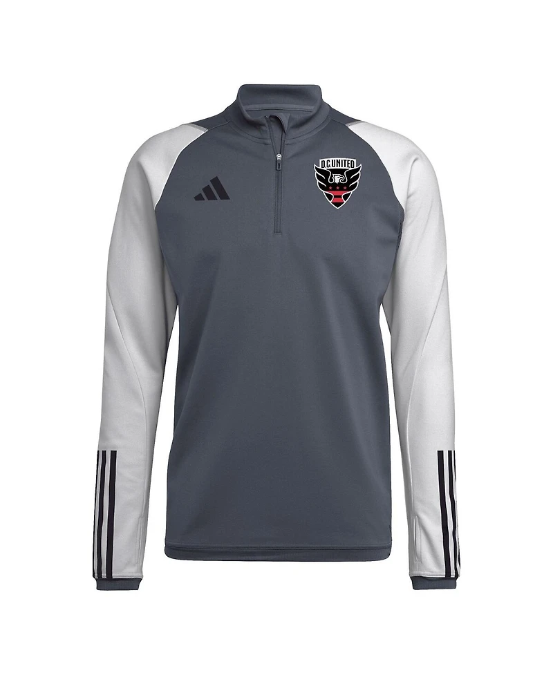 Men's adidas Gray D.c. United 2024 On-Field Aeroready Quarter-Zip Training Top