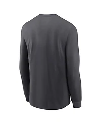 Men's Nike Anthracite Los Angeles Rams 2021 Nfc Champions Locker Room Trophy Collection Long Sleeve T-shirt