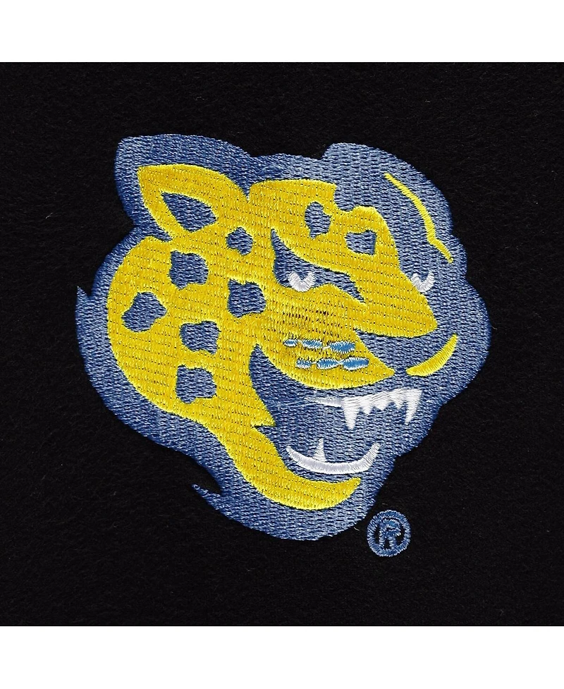 Men's Fisll Black Southern University Jaguars Puff Print Sliced Pullover Hoodie