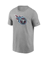 Men's Nike Heathered Gray Tennessee Titans Primary Logo T-shirt