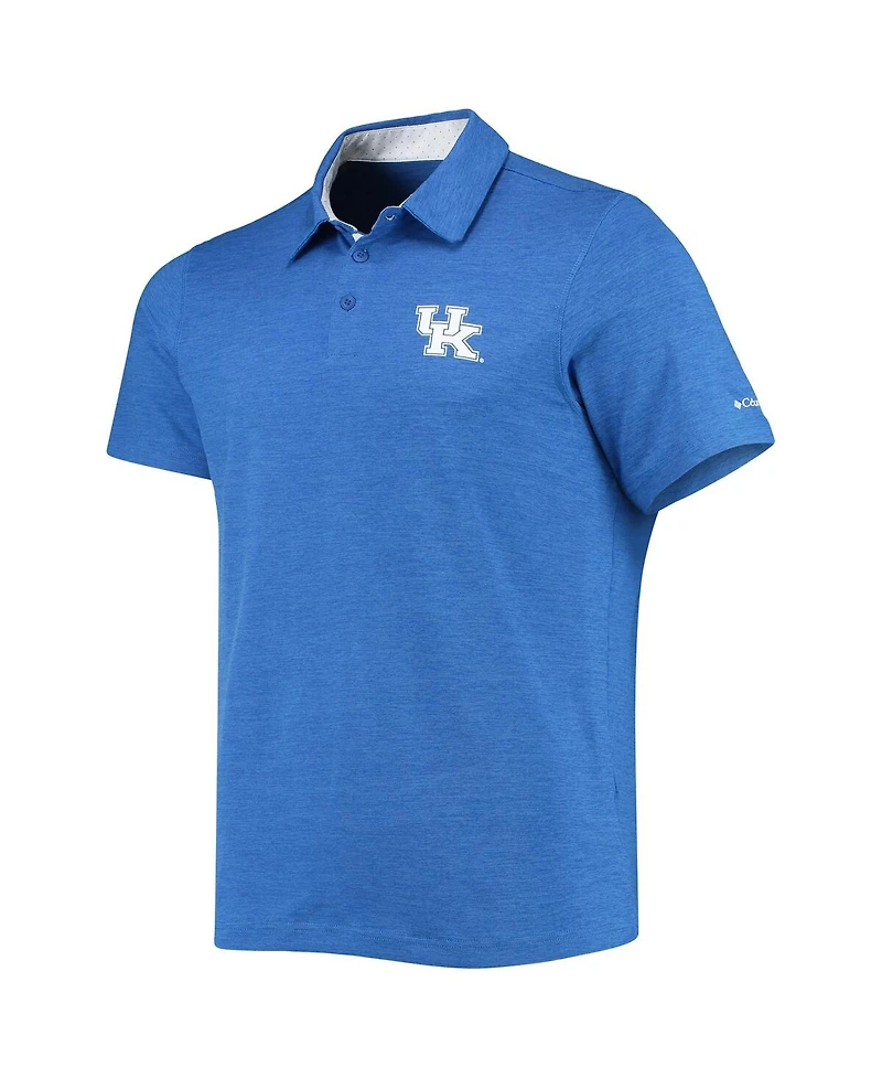 Men's Columbia Royal Kentucky Wildcats Tech Trail Omni-Shade Polo Shirt