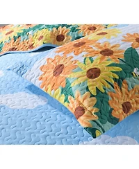 MarCielo 100% Cotton Kids Quilt Bedspread Set for Teens Girls Bedding Tyh - Twin