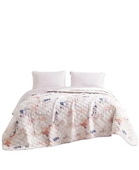 MarCielo 3 Piece Printed Quilt Set Lightweight Bedspread Set Darmon - Queen