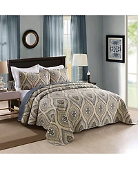 MarCielo 3 Piece Quilted Bedspread Quilt Set Lightweight Bedspread A16