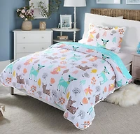 MarCielo 100% Cotton Kids Quilt Bedspread Set for Teens Girls Bedding Deer