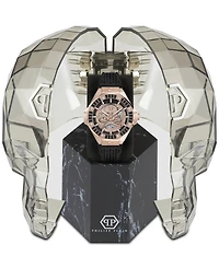 Philipp Plein Men's Automatic Skeleton Royal Black Silicone Strap Watch 46mm