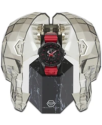 Philipp Plein Men's The Skull Red Silicone Strap Watch 44mm