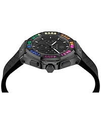 Philipp Plein Unisex Chronograph Black Silicone Strap Watch 42mm