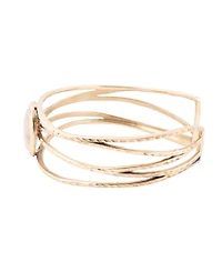 Barse Terra Genuine Peach Moonstone Kite Cuff Bracelet
