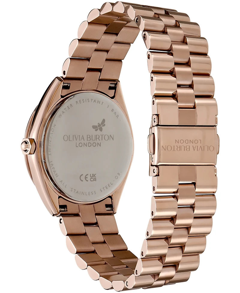 Olivia Burton Women's Bejeweled Rose Gold-Tone Stainless Steel Watch 34mm