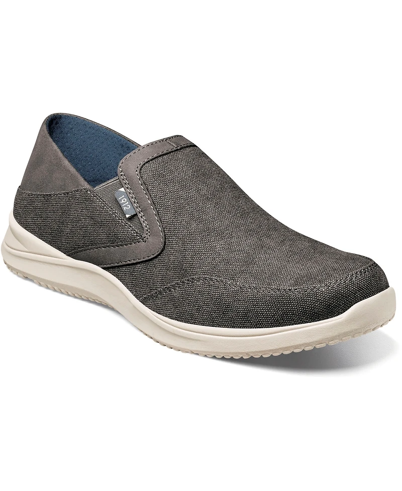 Nunn Bush Men's Conway Ez Canvas Moc Toe Slip On Shoes