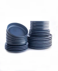 Porto by Stone Lain Macchio Stoneware 24 Pc. Dinnerware Set, Service for 8