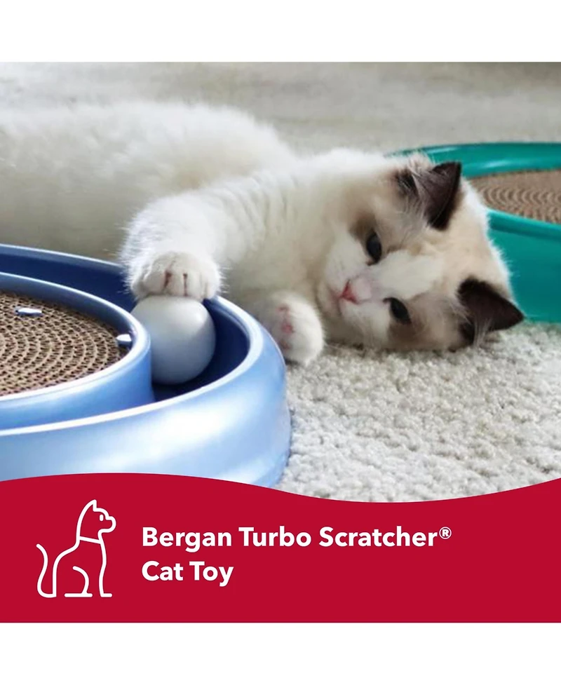 Coastal Pet Turbo by Cat Bundle - Assorted Ball Pack & Scratcher Cat Toy