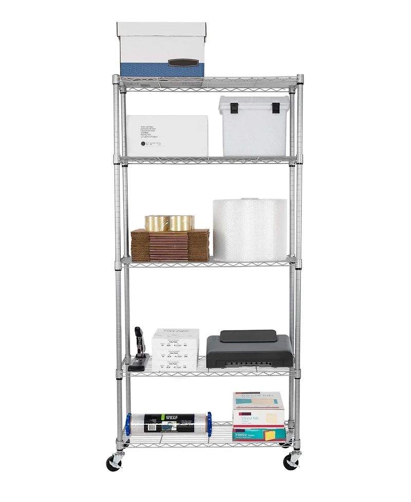 Seville Classics UltraDurable 5-Tier Nsf Steel Wire Shelving System
