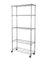 Seville Classics UltraDurable 5-Tier Nsf Steel Wire Shelving System