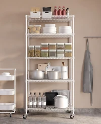 Seville Classics UltraDurable 5-Tier Nsf Steel Wire Shelving System