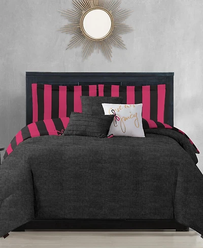 Juicy Couture Cabana Stripe Reversible 6-Pc. Comforter Set, King