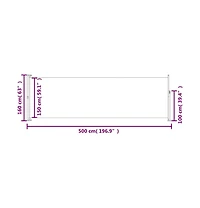 Retractable Side Awning 63"x196.9" Red