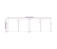 Retractable Side Awning Brown 39.4"x236.2"