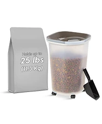 Iris 25Lb/30Qt Airtight Pet Food Storage Container, Brown