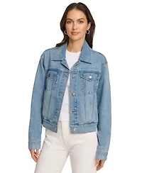 Dkny Women's Foundation Denim Trucker Jacket