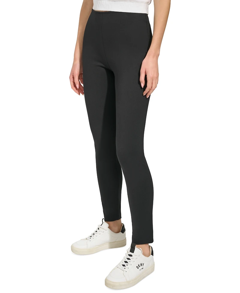 Dkny Slim Leg Pull On Ponte Ankle Pant