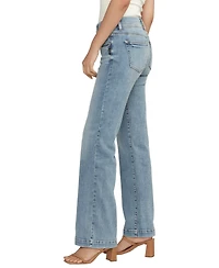 Silver Jeans Co. Women's Suki Mid Rise Curvy Fit Trouser Jeans