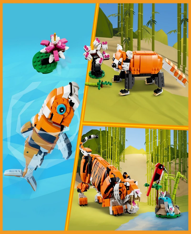 Lego Creator 31129 3-in-1 Majestic Tiger Toy Building Set