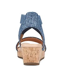 Easy Spirit Women's Lorena Woven Strappy Wedge Sandals