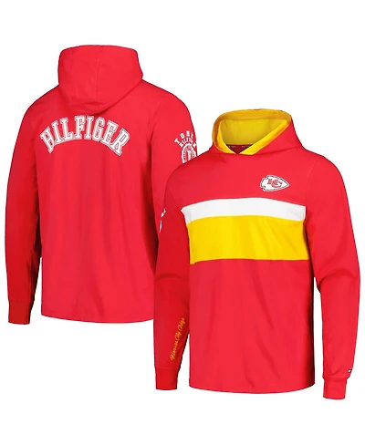 Men's Tommy Hilfiger Red Kansas City Chiefs Morgan Long Sleeve Hoodie T-shirt