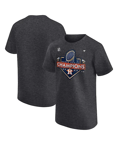 Big Boys Fanatics Heather Charcoal Houston Astros 2022 World Series Champions Locker Room T-shirt