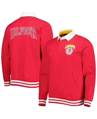Men's Tommy Hilfiger Red Kansas City Chiefs Cody Long Sleeve Polo Shirt