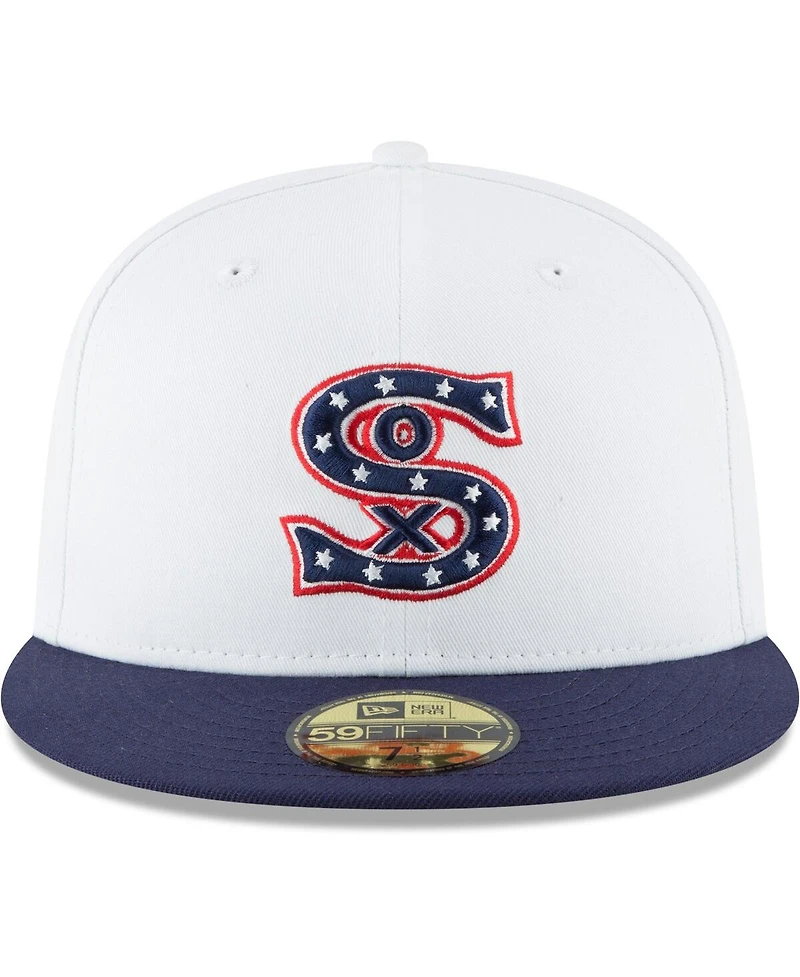 Men's New Era White Chicago Sox Cooperstown Collection Wool 59FIFTY Fitted Hat