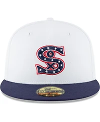 Men's New Era White Chicago Sox Cooperstown Collection Wool 59FIFTY Fitted Hat