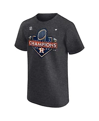 Big Boys Fanatics Heather Charcoal Houston Astros 2022 World Series Champions Locker Room T-shirt
