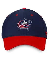 Men's Fanatics Navy, Red Columbus Blue Jackets Authentic Pro Rink Two-Tone Flex Hat