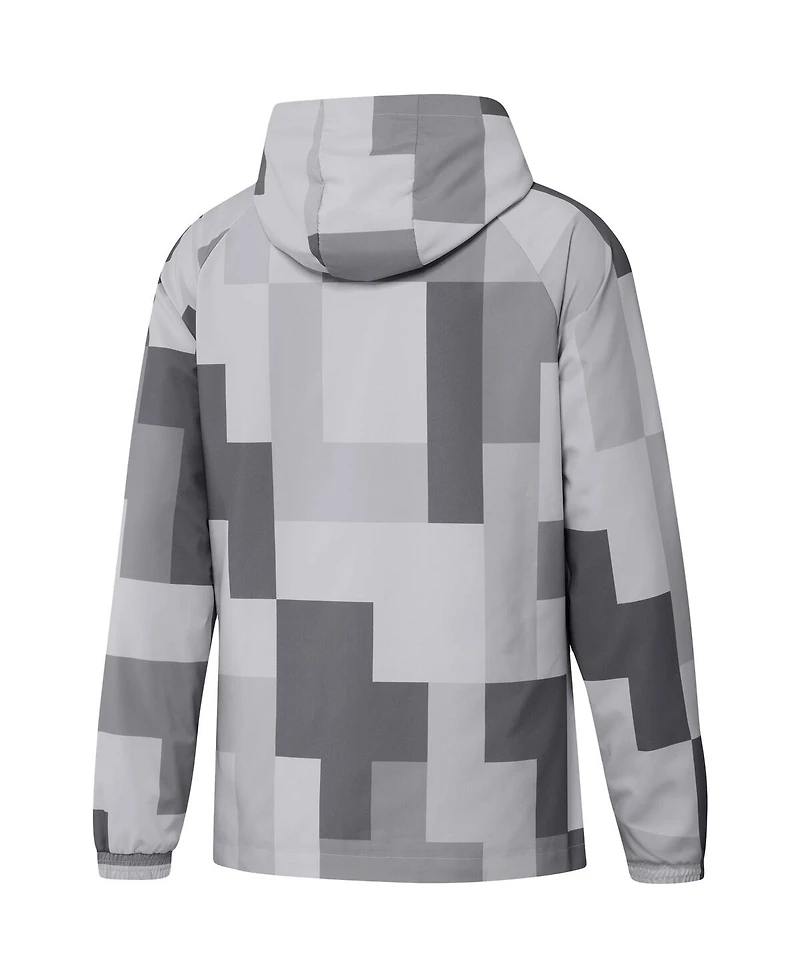 Men's adidas Gray Juventus Graphic Raglan Full-Zip Windbreaker Jacket