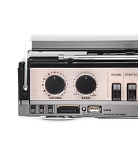 Riptunes Retro Am/Fm/Sw Radio + Cassette Boombox with Bluetooth and Usb/Sdhc Playback