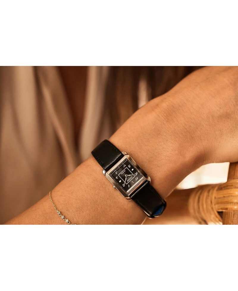 Citizen Eco-Drive Women's Bianca Black Apple Material Strap Watch 28mm