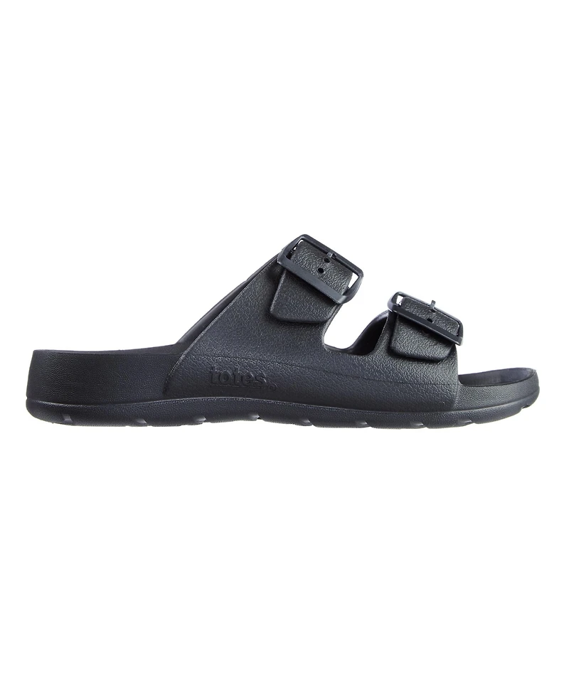 Totes Women's Double Buckle Adjustable Slide with Everywear