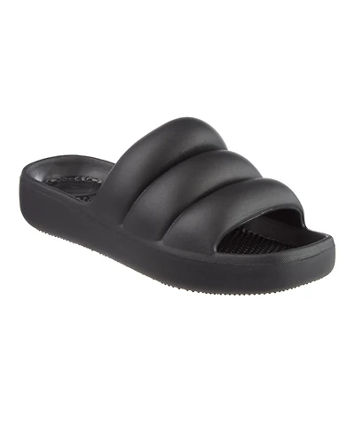 Totes Women's Molded Puffy Slide with Everywear