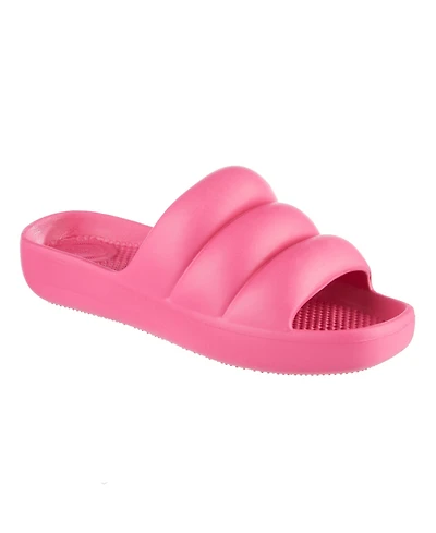 Totes Women's Molded Puffy Slide with Everywear