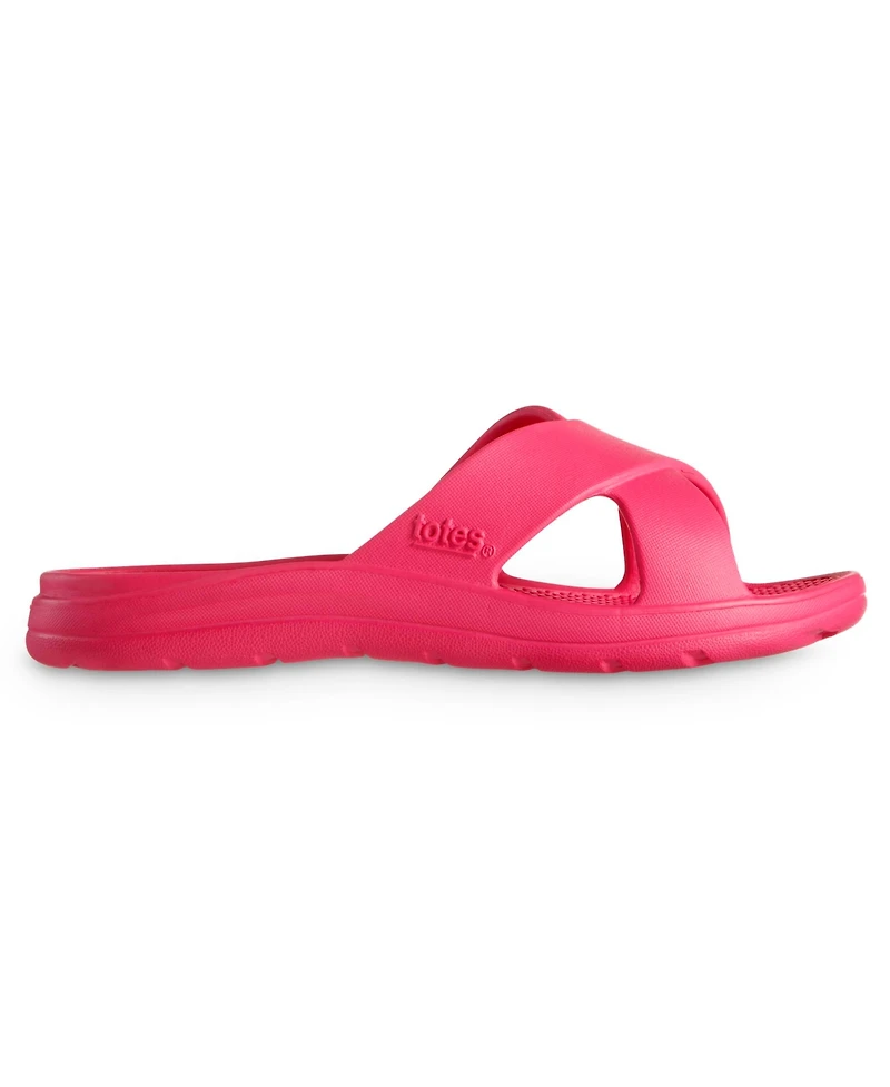 Totes Women's Molded Cross Slide Sandals with Everywear