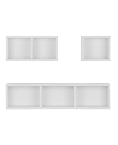 Danya B Bauhaus Floating Geometric Cubby Wall Shelves