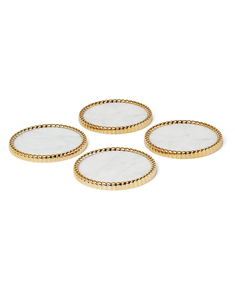 Reed & Barton Roseland Metal Coasters, Set of 4