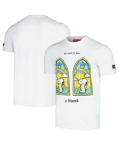 Men's and Women's Freeze Max White Peanuts Snoopy A Friend T-shirt